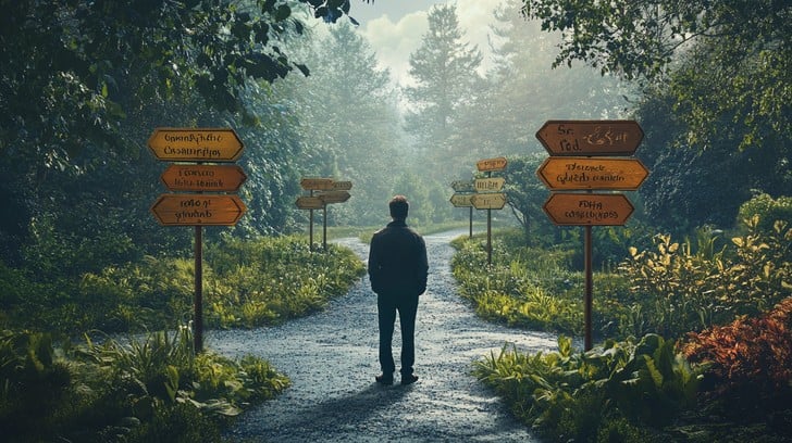 Serene forest path symbolizing mental clarity journey